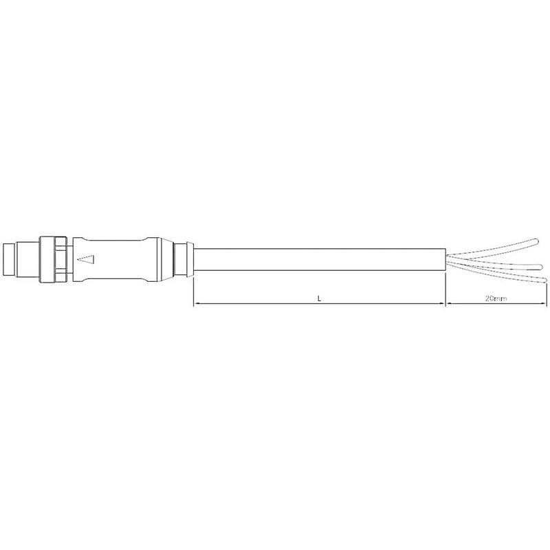 Foto van Te connectivity 1-2273042-3 sensor/actuator connector, geassembleerd m12 aantal polen: 3 stekker, recht 5.00 m 1 stuk(s)