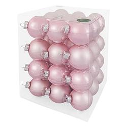 Foto van Decosy glas kerstballen (6cm) box 36 stuks powder pink combi