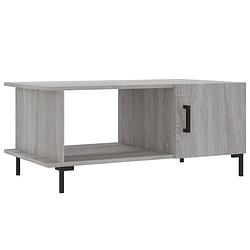 Foto van Vidaxl salontafel 90x50x40 cm bewerkt hout grijs sonoma eikenkleurig