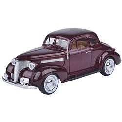 Foto van Modelauto chevrolet 1939 coupe donker rood schaal 1:24/19 x 7 x 6 cm - speelgoed auto's