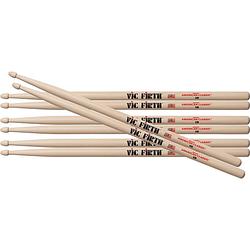 Foto van Vic firth p5b.3-p5b.1 american classic 5b drumstokken met houten tip (4 paar)