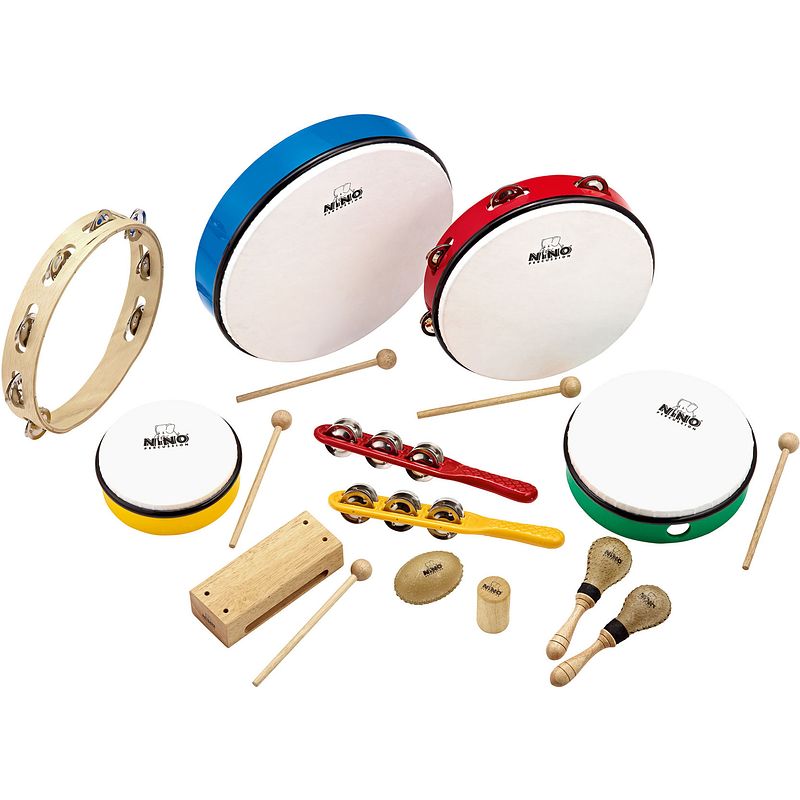 Foto van Nino percussion ninoset012 percussie assortiment 12-delig