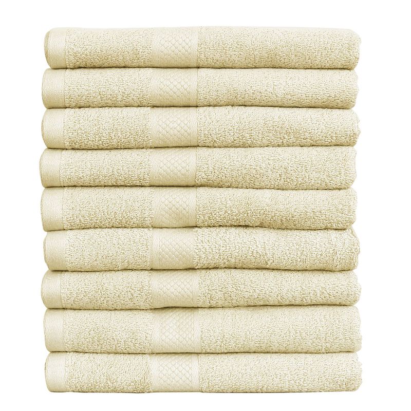 Foto van Seashell hotel collectie handdoek - 9 stuks - 50x100 - crème