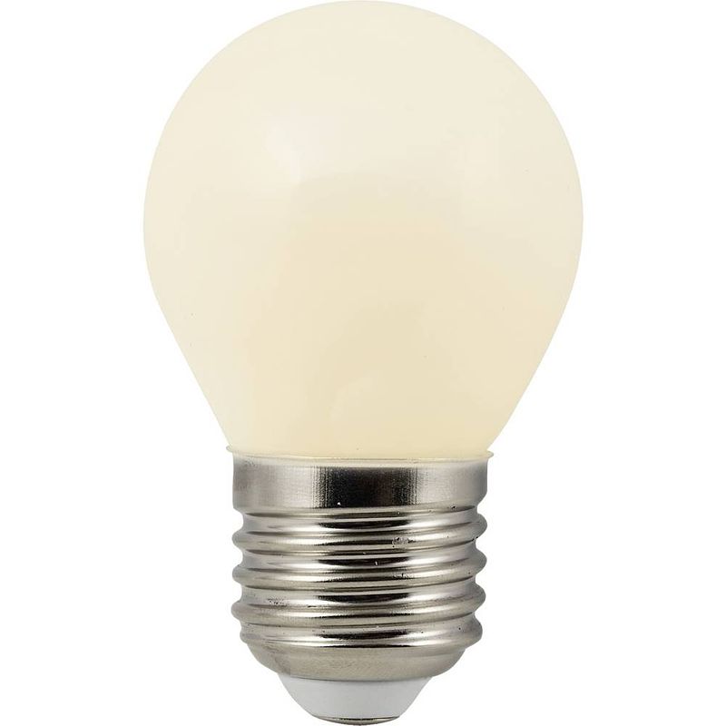 Foto van Heitronic 15026 led-lamp energielabel e (a - g) e27 kogel 4 w = 35 w warmwit (ø x l) 45 mm x 74 mm niet dimbaar 1 stuk(s)