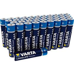 Foto van Varta longlife power aaa batterijen - 40 stuks