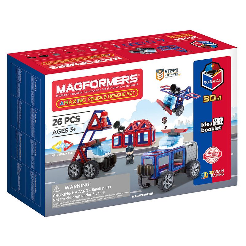 Foto van Magformers amazing police and rescue set 26-delig