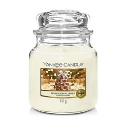 Foto van Yankee candle geurkaars medium spun sugar flurries - 13 cm / ø 11 cm
