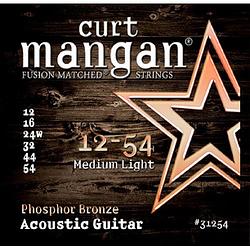 Foto van Curt mangan phosphor bronze 12-54 snarenset voor gitaar