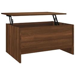 Foto van The living store salontafel lift-top bruineiken bewerkt hout - 80 x 55.5 x 41.5 cm