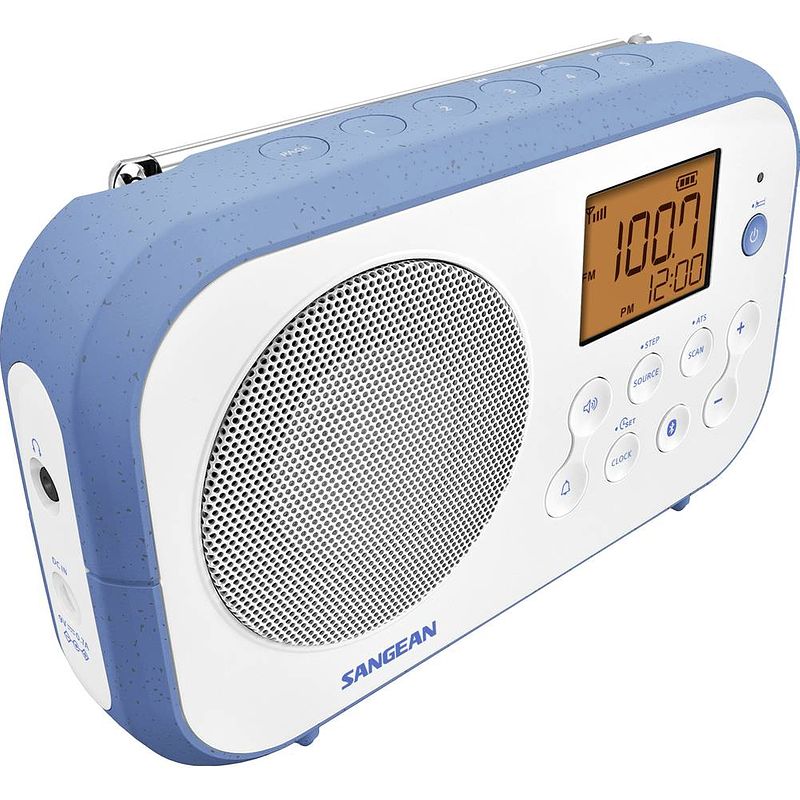 Foto van Sangean pr-d12bt radio am, fm wit, blauw