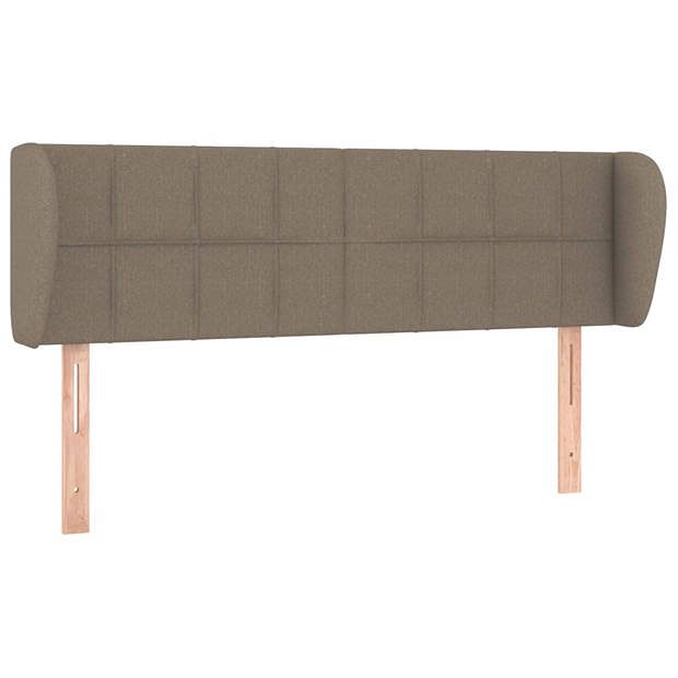 Foto van Vidaxl hoofdbord met randen 147x23x78/88 cm stof taupe