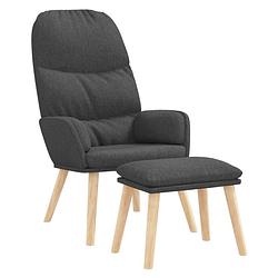 Foto van The living store relaxstoel comfort - stoelen - 70x77x98 cm - donkergrijs