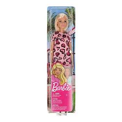 Foto van Speelgoed barbie trendy pop met roze jurkje en blond haar voor meisjes/kinderen - speelfiguren
