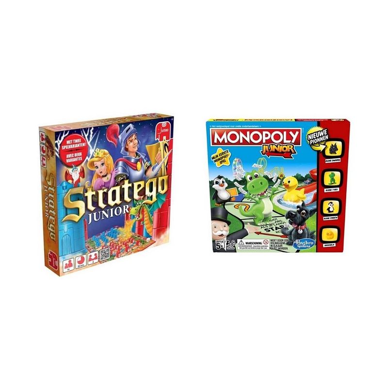 Foto van Spellenbundel - 2 stuks - stratego junior & monopoly junior