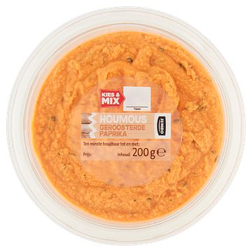 Foto van 3 voor € 6,00 | jumbo houmous geroosterde paprika 200g aanbieding bij jumbo