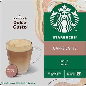 Foto van Starbucks dolce gusto caffe latte 12 stuks bij jumbo
