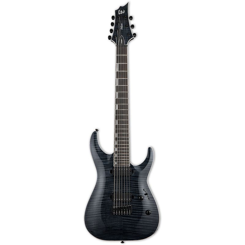 Foto van Esp ltd deluxe h-1007fm see thru black 7-snarige gitaar