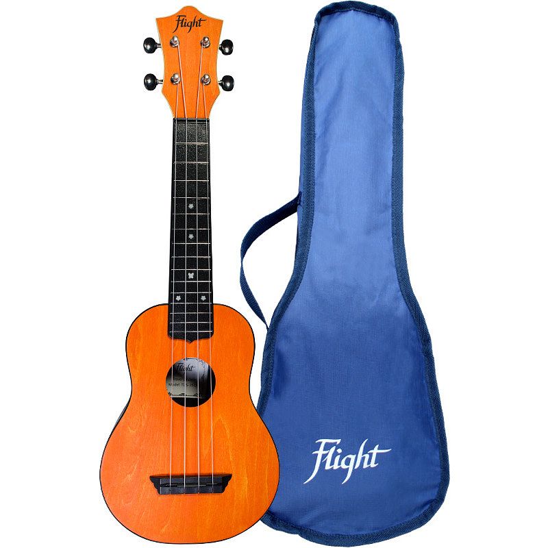 Foto van Flight travel series tus35 orange sopraan ukelele met gigbag