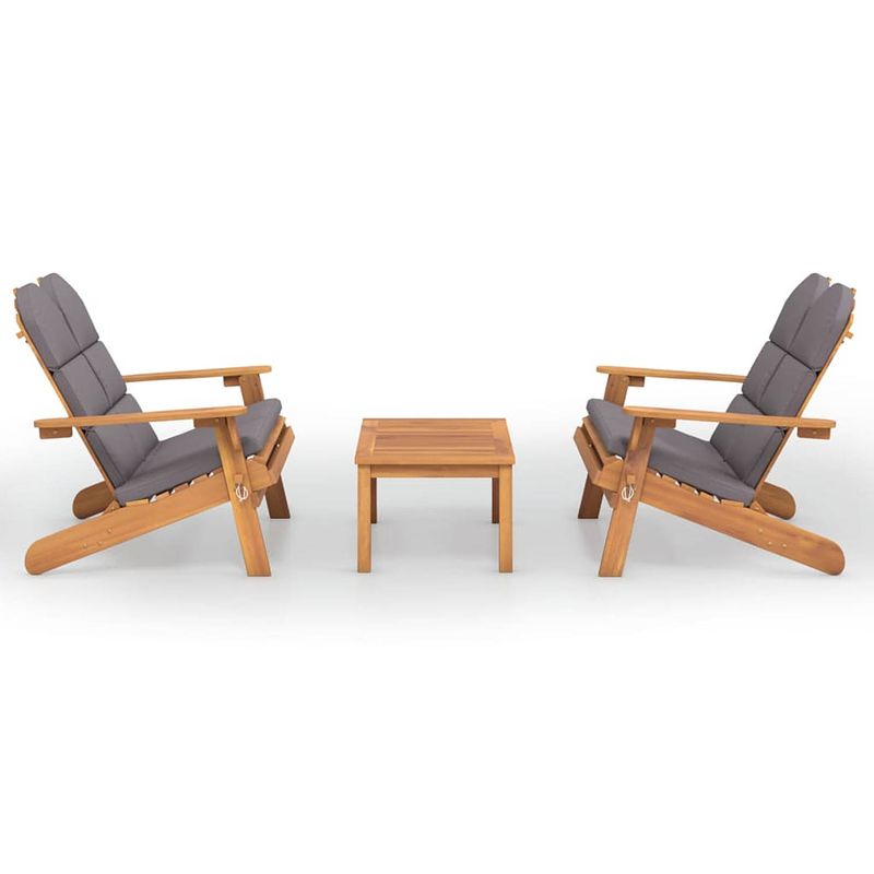 Foto van Vidaxl 3-delige loungeset adirondack massief acaciahout