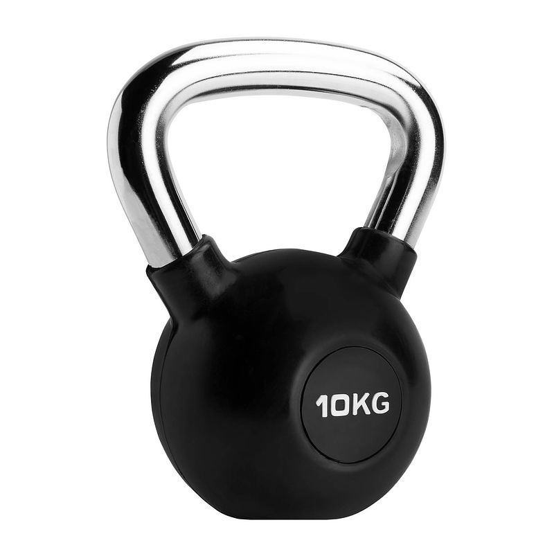 Foto van Ryzor kettlebell - 10 kg - rubber - zwart