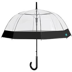Foto van Perletti paraplu automatisch dames 89 cm transparant/zwart