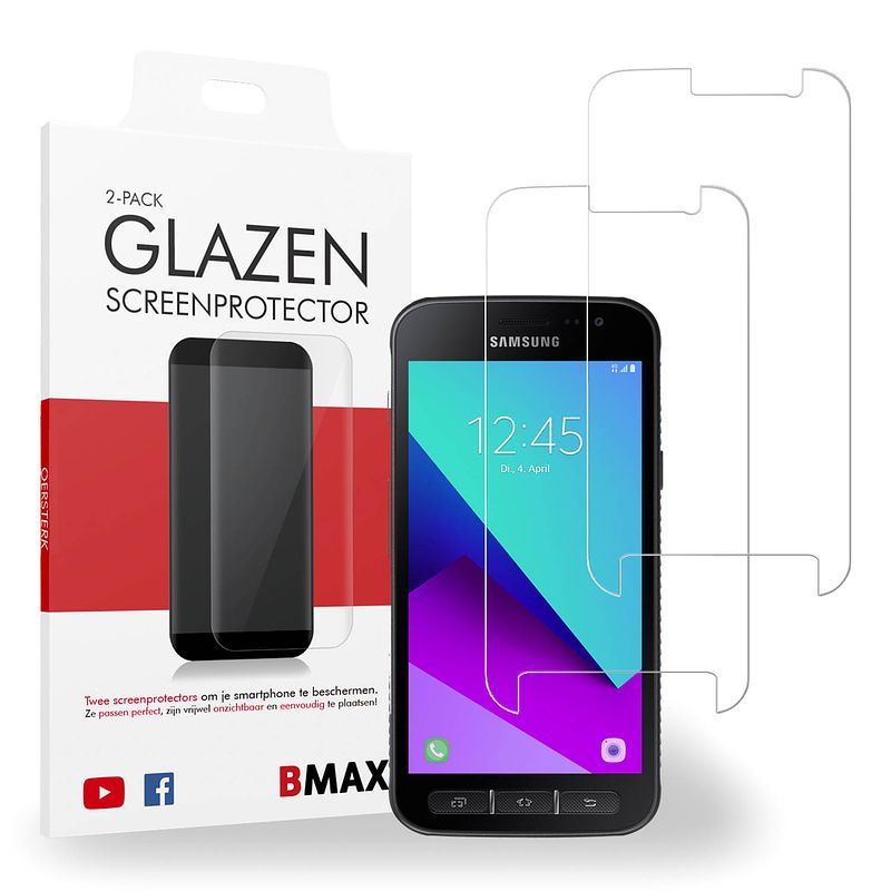 Foto van 2-pack samsung galaxy xcover 4 screenprotector - glass - 2.5d