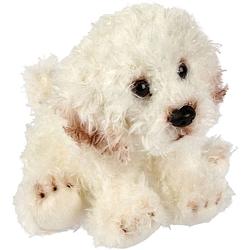Foto van Suki gifts pluche knuffeldier hond - bichon frise - creme wit - 13 cm - huisdieren thema - knuffel huisdieren