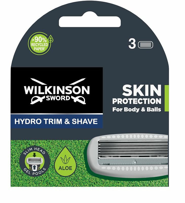 Foto van Wilkinson hydro trim & shave skin body & balls mesjes