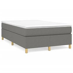 Foto van The living store boxspringbed - donkergrijs - 203 x 120 x 35 cm - pocketvering