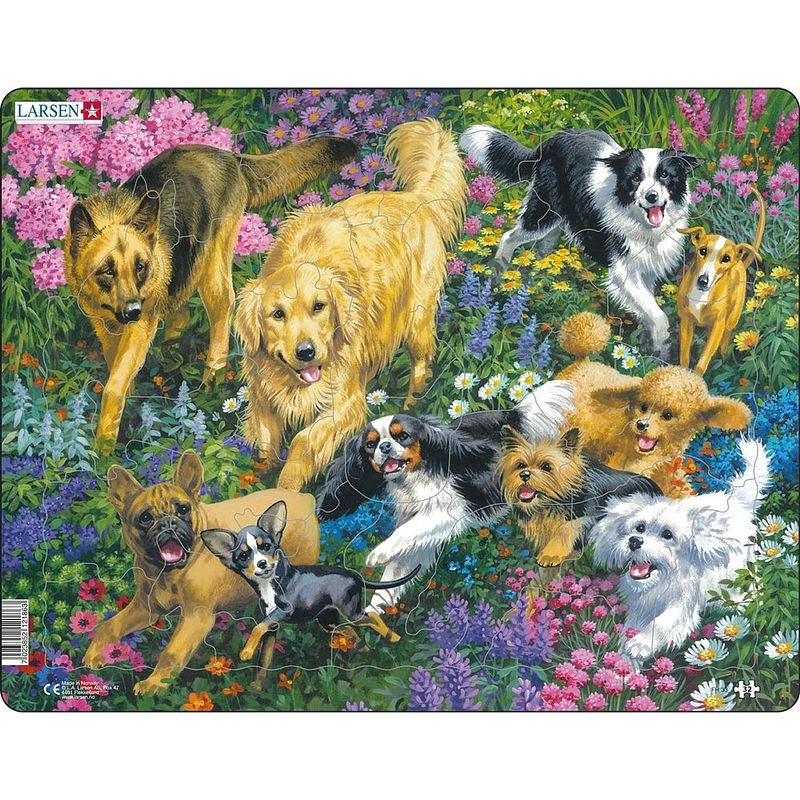 Foto van Larsen legpuzzel maxi honden 32 stukjes