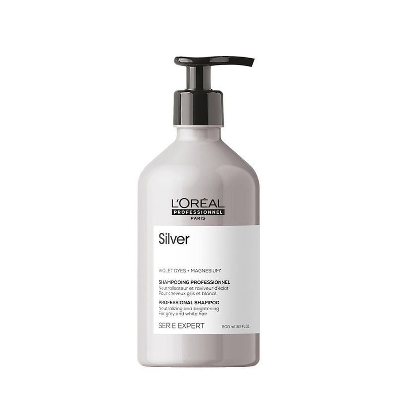 Foto van Serie expert silver shampoo voor grijs en gebleekt haar 500ml