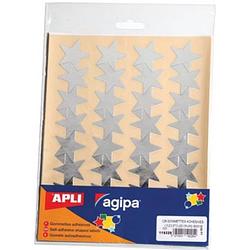 Foto van Agipa metallic stickers, blister met 128 stuks, goud en zilver, ster 35 mm