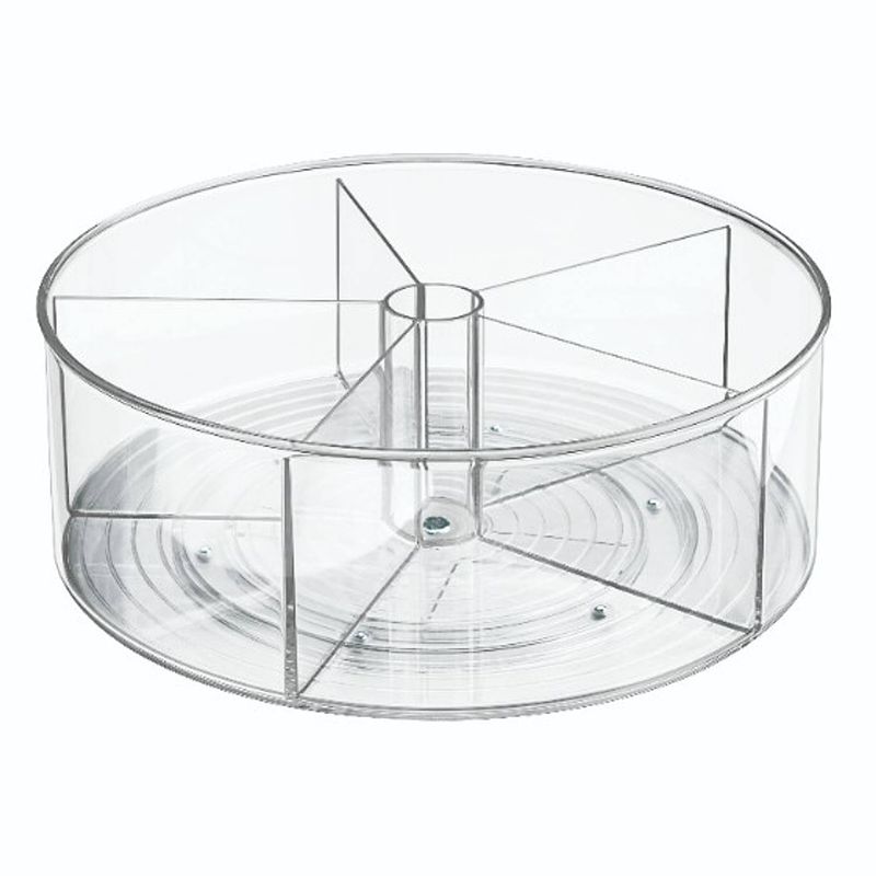 Foto van Idesign - lazy susan draaiplateau, 5 vakken, 29.2 x 29.2 x 10.7 cm, kunststof, transparant - idesign linus