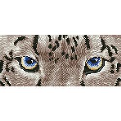 Foto van Diamond dotz snow leopard spy diamond painting, 8.906 dotz, 42x18 cm