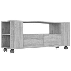 Foto van Vidaxl tv-meubel 120x35x43 cm bewerkt hout grijs sonoma eikenkleurig