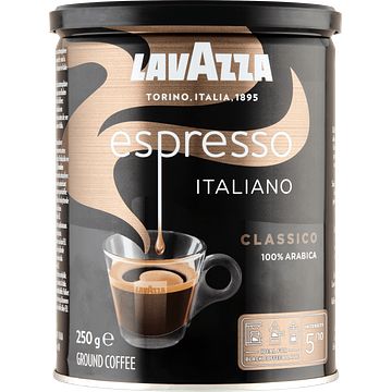 Foto van Lavazza espresso italiano classico gemalen / filterkoffie blik 250g bij jumbo