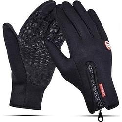 Foto van Fedec waterdichte touchscreen handschoenen - fleece - maat m - zwart