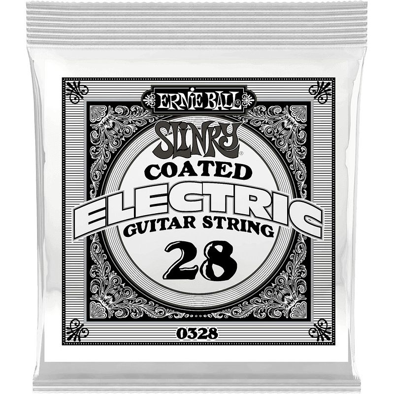 Foto van Ernie ball 0328 .028 slinky coated nickel wound losse snaar voor elektrische gitaar