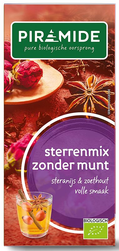 Foto van Piramide thee sterrenmix zonder munt