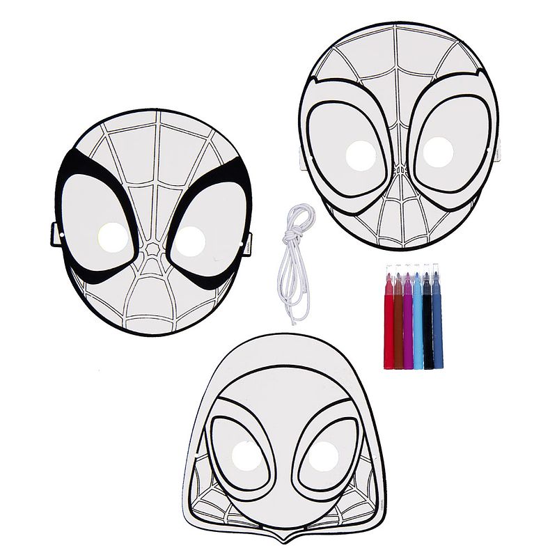 Foto van Inkleur masker spiderman