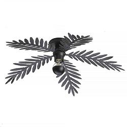 Foto van Ylumen plafondlamp palm 5 bladen ø 60 cm zwart