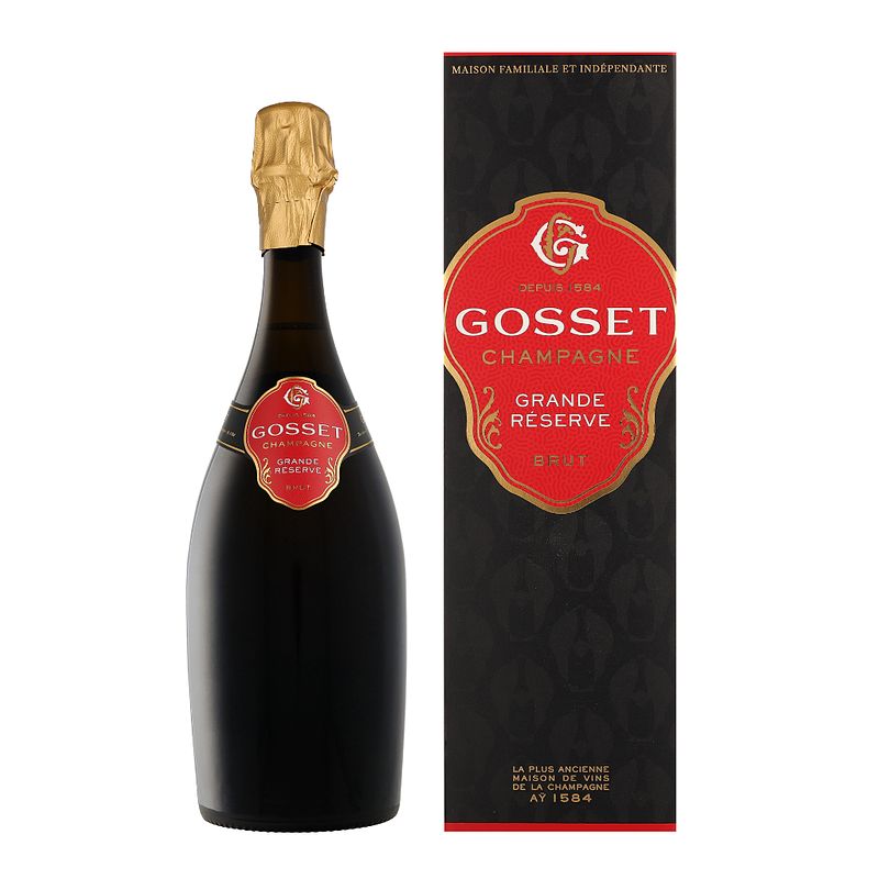 Foto van Gosset grande reserve brut 75cl wijn + giftbox