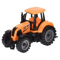 Foto van Tender toys tractor 10,5 cm oranje