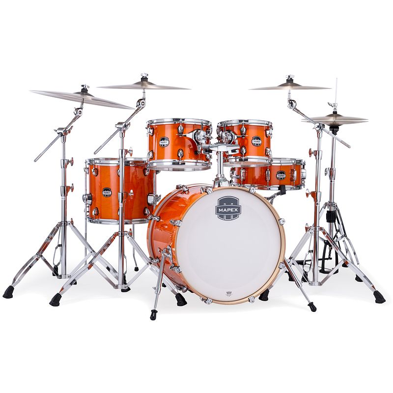 Foto van Mapex mars maple fusion glossy amber 5d. shellset