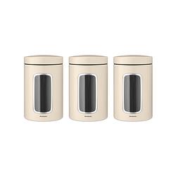 Foto van Brabantia vensterbussen 1,4 liter, set van 3 - soft beige