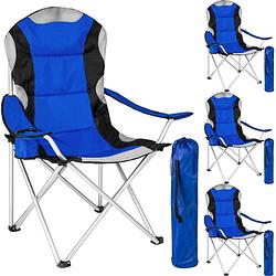 Foto van Tectake stoelenset luxe campingstoelen - blauw;zwart