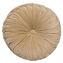 Foto van Dutch decor kaja - sierkussen rond velvet pumice stone 40 cm - beige - beige