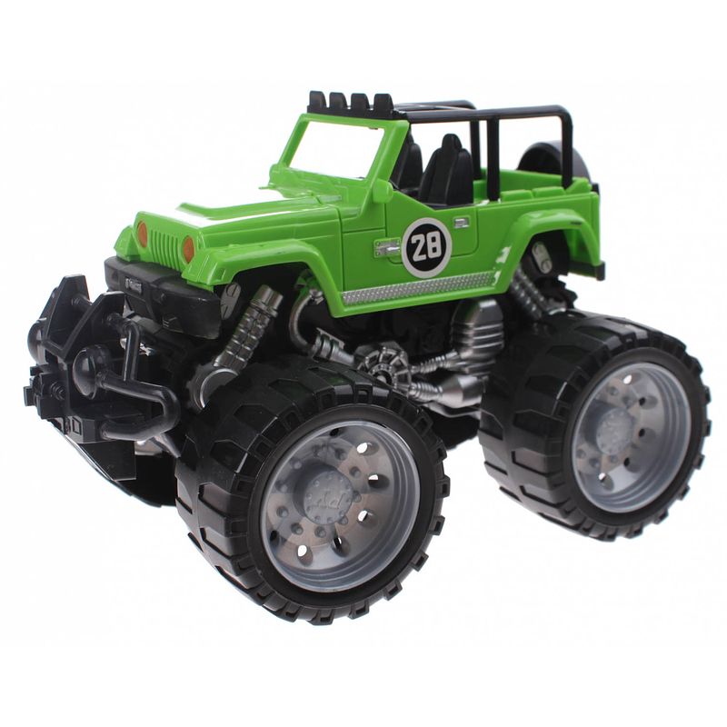 Foto van Johntoy monstertruck infinite power friction 18 cm groen