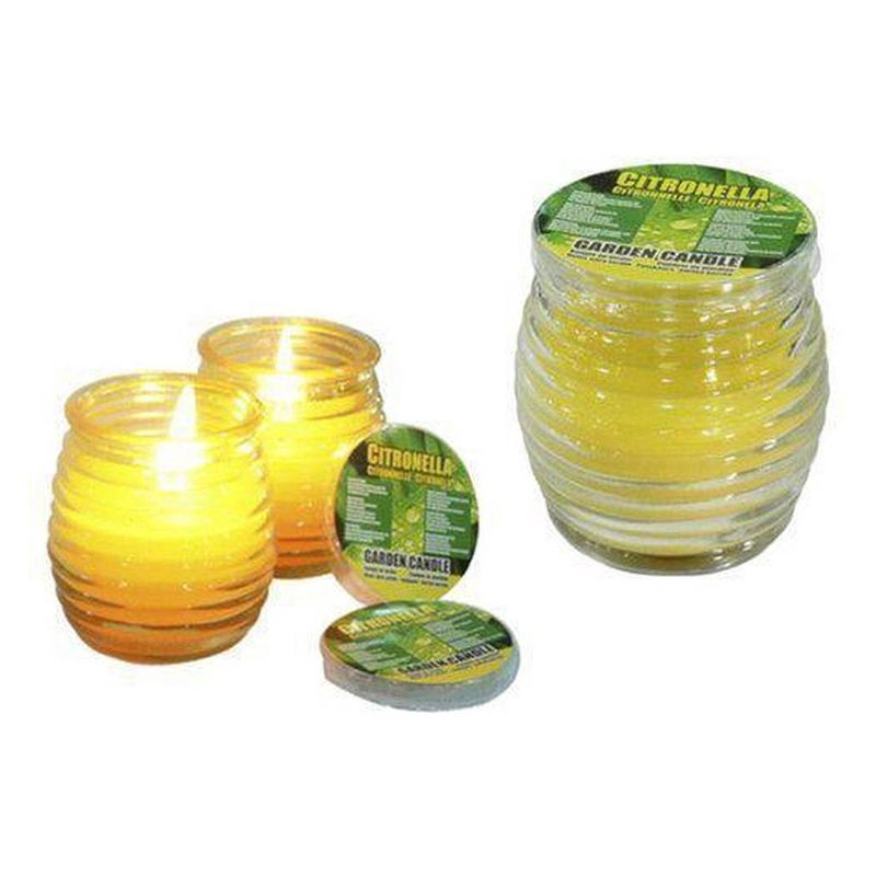 Foto van 3x citronella kaarsen in glas - geurkaarsen