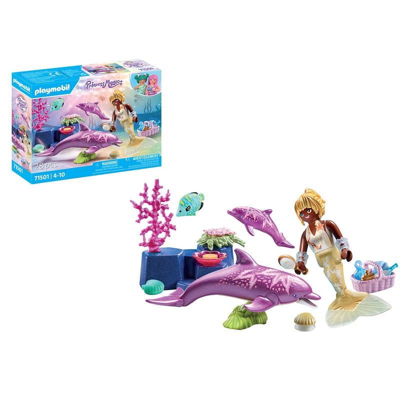 Foto van Playmobil princess magic zeemeermin met dolfijnen 71501